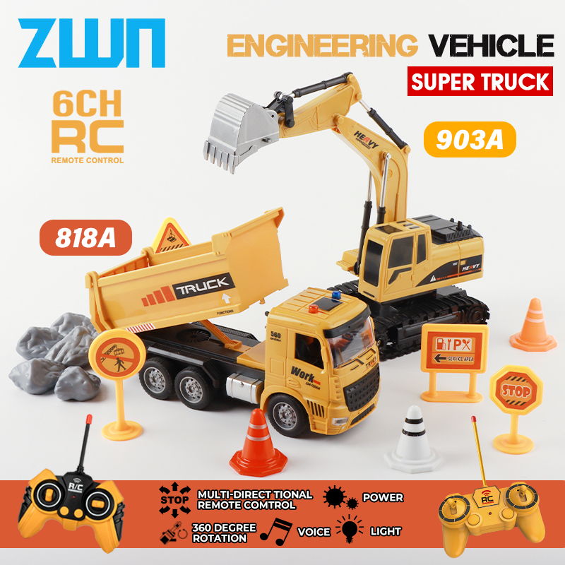 Heavy Equipment Games - ZWN Uzaktan Kumandalı Ekskavatör ve Damperli
