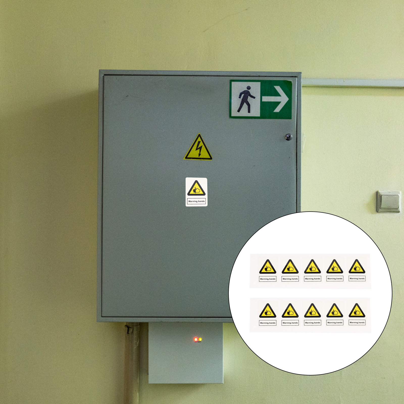 Heavy Equipment Warning Sign - 10 Adet Uyarı İşareti Etiketi, Ağır